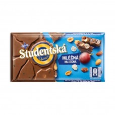 Шоколад молочний Studentska з арахісом, желейними шматочками та родзинками 180 г