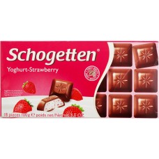 Шоколад Schogetten молочний з полуничним йогуртом 100 г