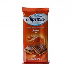  Набор  Шоколад ALPINELLA карамель (toffi) 100г x 10 шт
