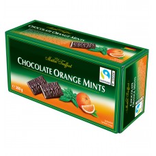 Шоколадные пластинки с мятно-апельсиновой начинкой 200г