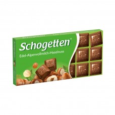  Набір Шоколад Schogetten Альпійський молочний з лісовими горіхами 100 г x 10 шт