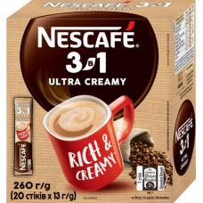  Набор  Кофе растворимый Nescafe 3в1 Ultra Creamy 20 сток x 10 шт