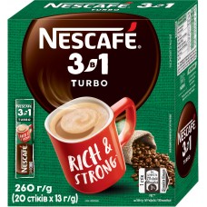  Набор  Кофе растворимый Nescafe 3в1 Turbo 20 стиков x 10 шт