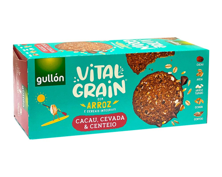 Печенье овсяное GULLON Vital Grain цельнозерновое с какао, ячменем и рожью 250 г