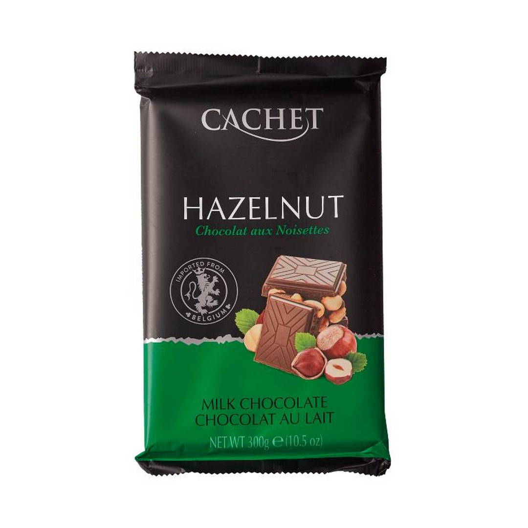 Шоколад Cachet молочний з лісовим горіхом, 300г