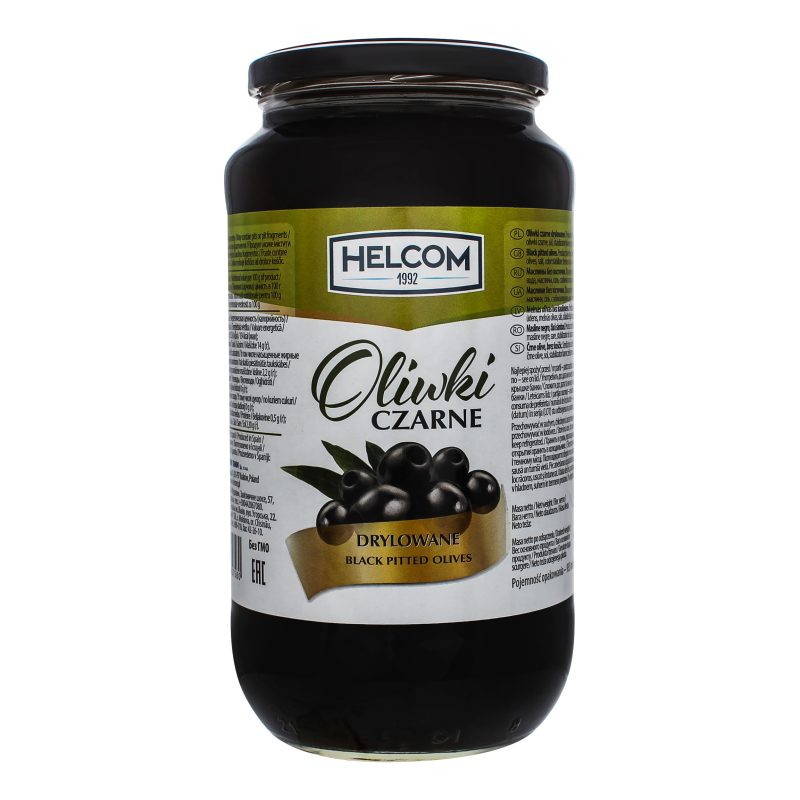 Черные оливки (оливки) Helcom без косточки 900г