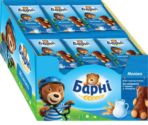Печенье Barni Barni молочное упаковка 24 шт по 30 г