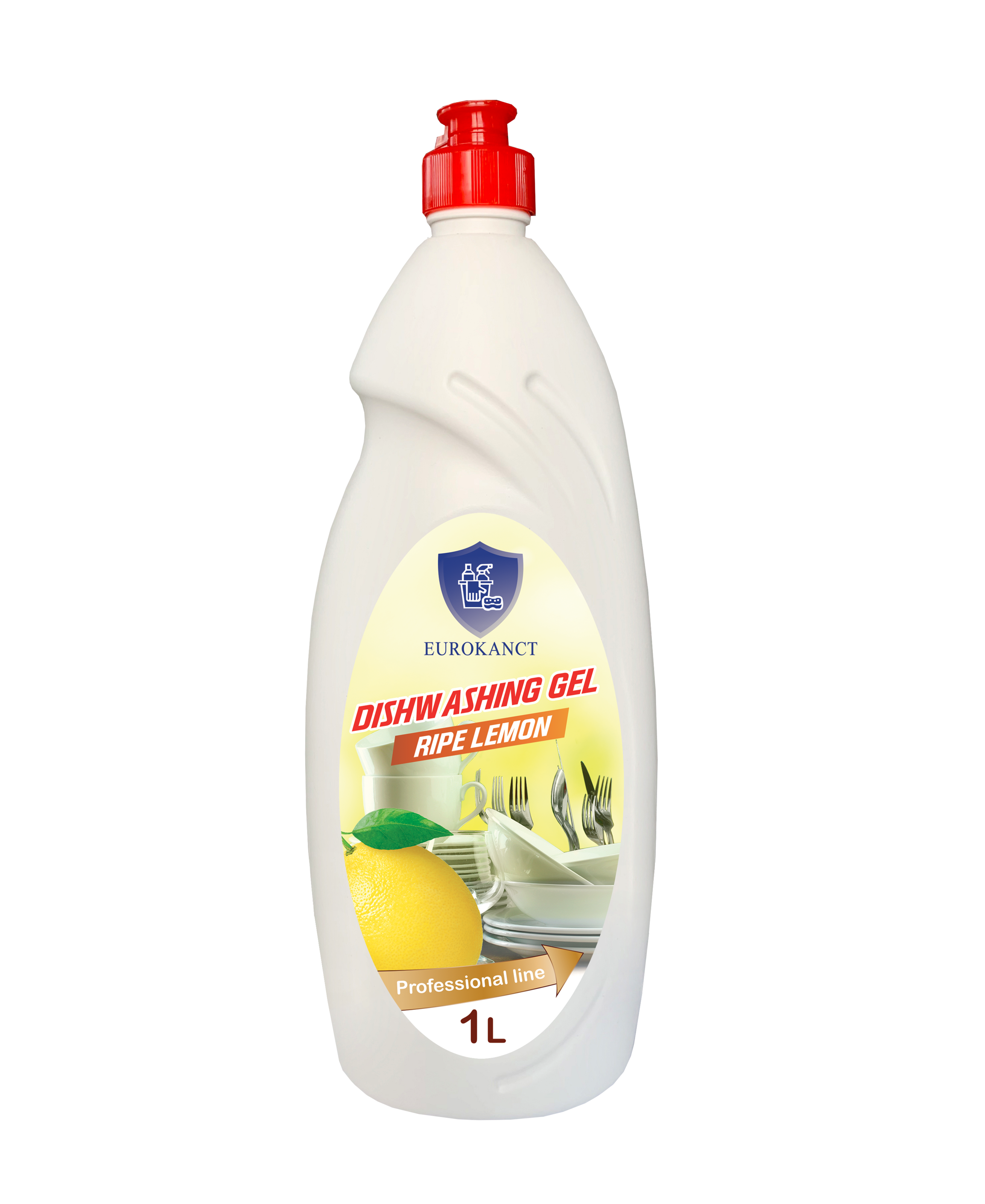  Набор  Средство для мытья посуды Eurokanct лимон 1л. x 10 шт