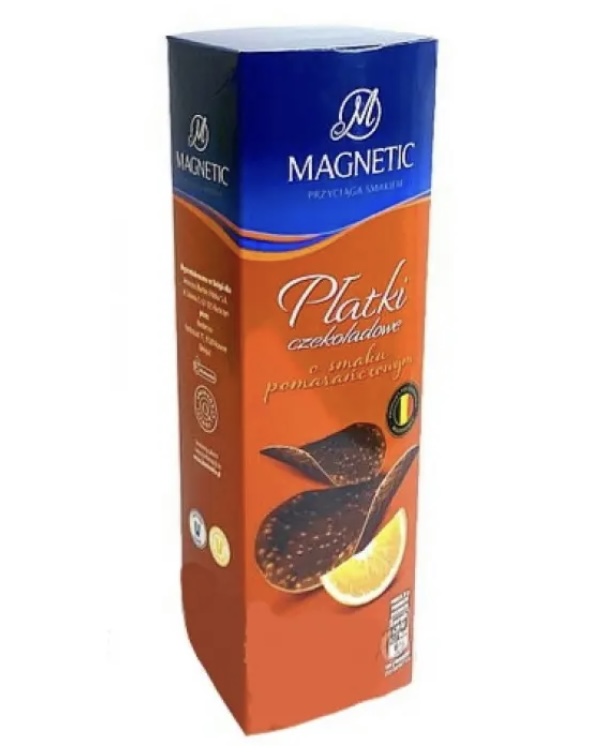  Набір Шоколадні чіпси Magnetic чорний шоколад з апельсином 125 г x 10 шт