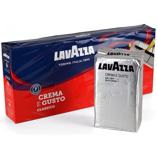 Кофе молотый Lavazza Crema e Gusto серебряный 250г