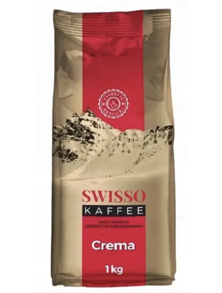  Набір Кава в зернах Swisso Kaffee Crema 100% Arabica 1 кг x 10 шт