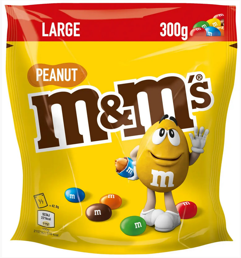  Набір Шоколадні драже M&Ms Peanut Large 300 г x 10 шт