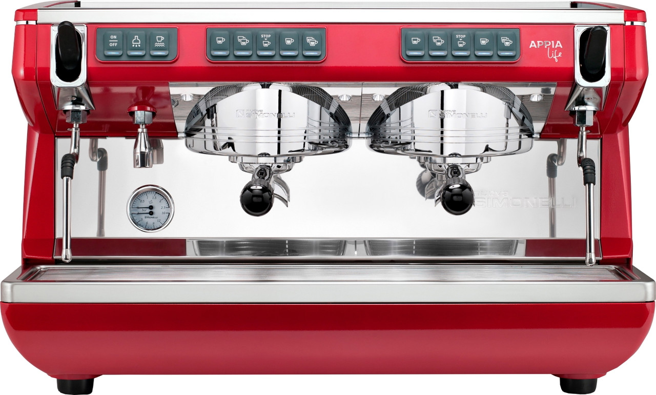Кофемашина Nuova Simonelli Appia Life V 2gr (Coffee machine Nuova Simonelli Appia Life V 2gr) Красный