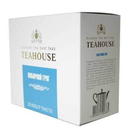 Чай Teahouse (Тиахаус) Имбирный грог пакетированный 20*5г (Tea Teahouse Ginger grog packed 20*5г)