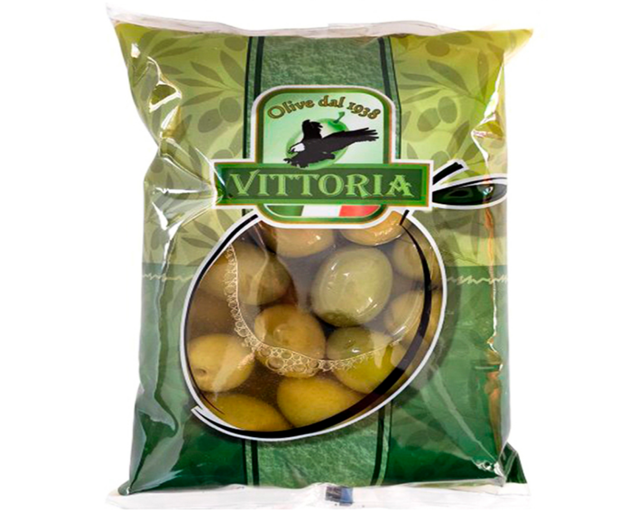 Оливки зелені з кісточкою Vittoria Giganti 450 г
