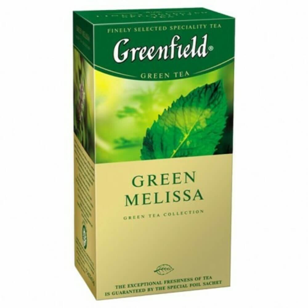 Чай зеленый с мелиссой Greenfield Green Melissa Гринфилд Грин Мелисса 25 пак