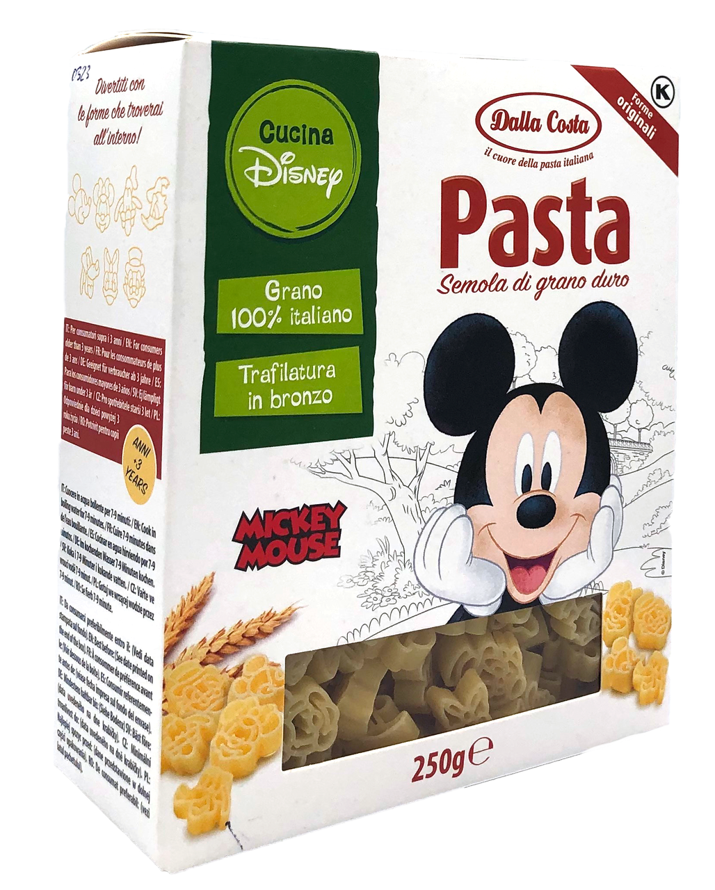  Набор  Макароны DALLA COSTA Disney Mickey 250г x 10 шт