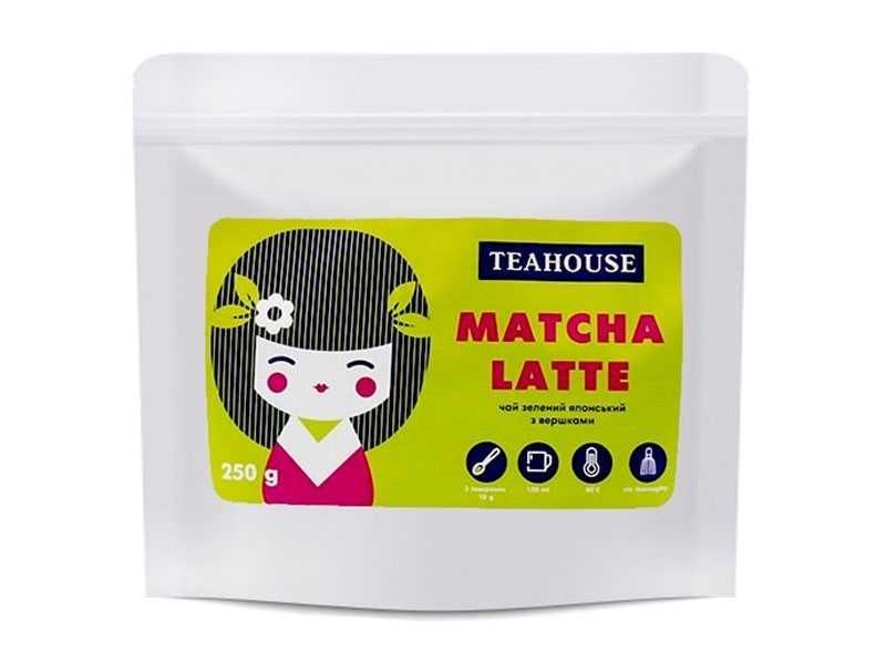 Чай Teahouse (Тиахаус) Матча латте (с сахаром) 250 г (Tea Teahouse Matcha latte (with sugar) 250 g)