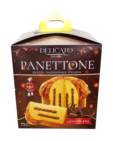  Набір Паска Delicato Панеттоне з шоколадним кремом 900 г x 10 шт