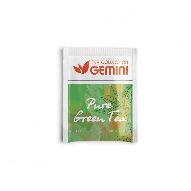 Чай Gemini (Джемини) Зеленый пакетированный 50 шт (Tea Gemini Pure Green Tea packaged 50 pcs)
