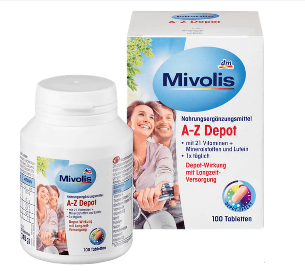  Набір Вітаміни DM Mivolis A-Z Komplett 100 шт x 10 шт