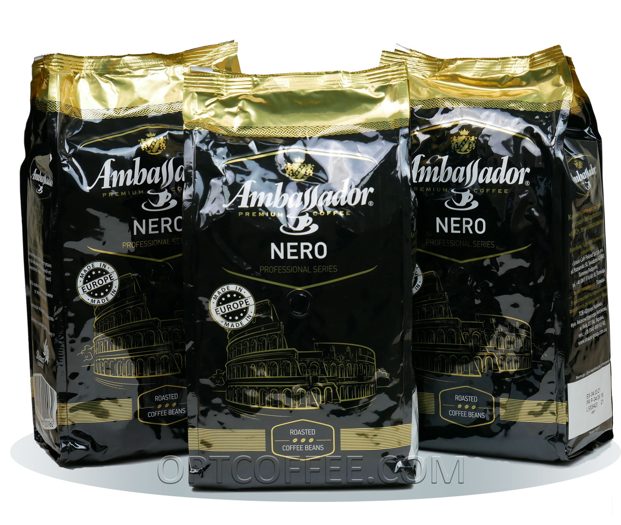 Кофе в зернах зерновой кофе Ambassador Nero Амбасадор Неро 1 кг ОПТ от 6 пачек Оригинал